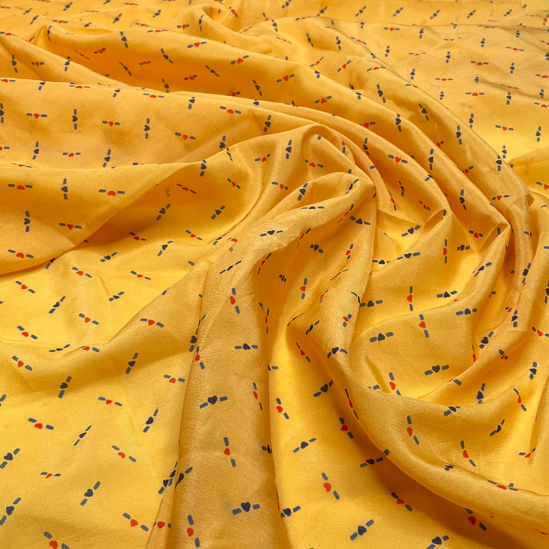 Make Merry - Poly Woven - Yellow Multi Hearts - 0.95M Bundle (6818244853873)