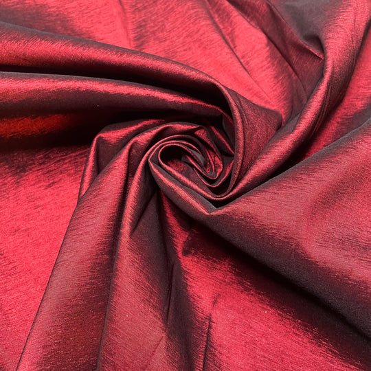 Office Christmas Party - Two Toned Taffeta Poly/Spandex Woven - Red/Black - 2.35M Bundle (6820036313201)