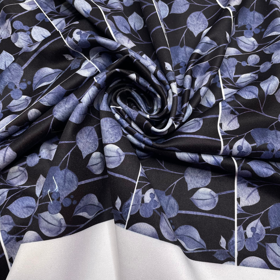 Picturesque - Poly/Spandex Knit - Navy Botanical - 1.35M Bundle (6820700684401)