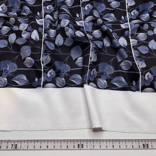 Picturesque - Poly/Spandex Knit - Navy Botanical - 1.35M Bundle (6820700684401)