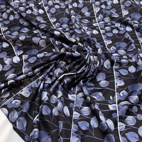 Picturesque - Poly/Spandex Knit - Navy Botanical - 1.35M Bundle (6820700684401)