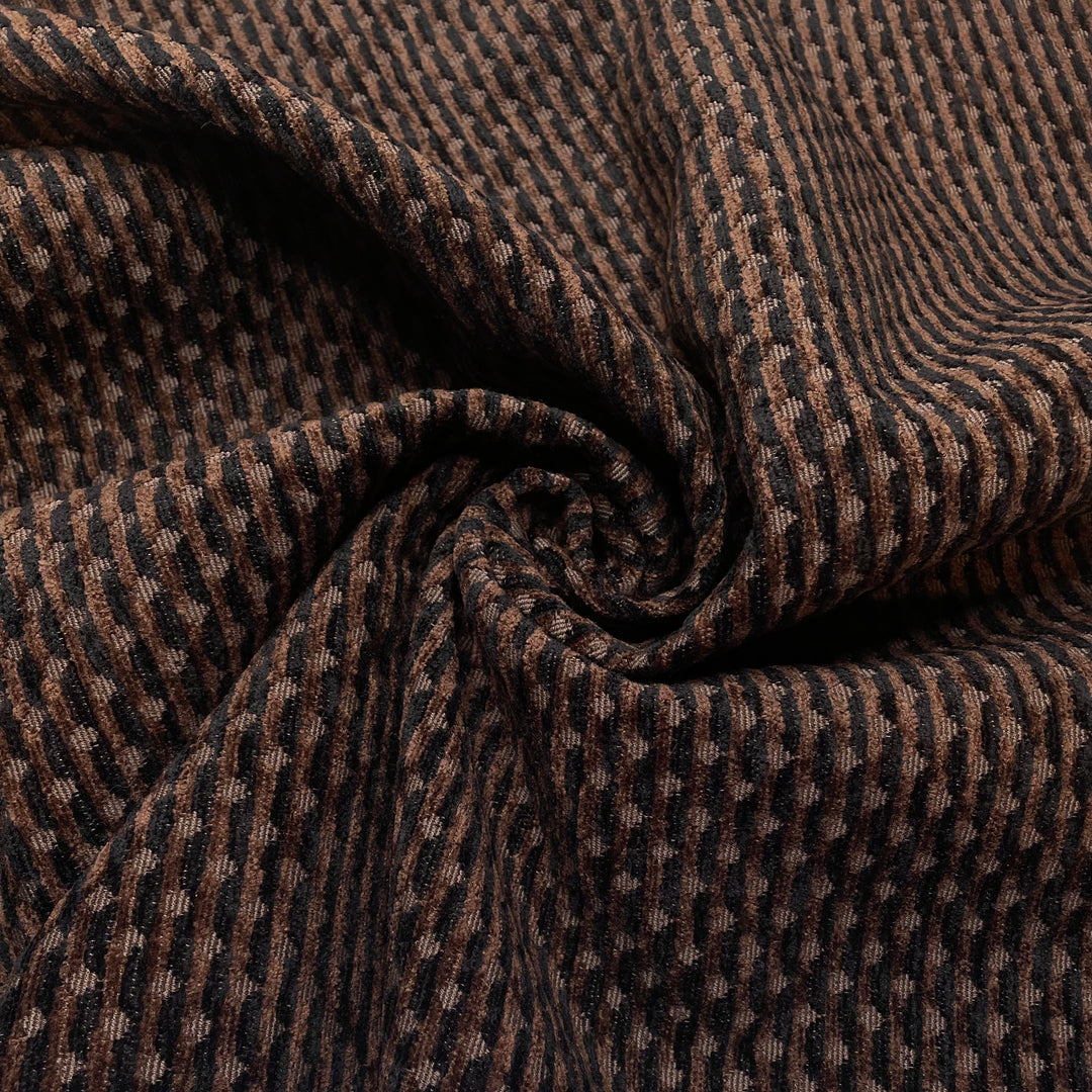 The Favourite Armchair - Jacquard Poly Woven - Black/Brown Geometric - 2.5M Bundle (6820705075313)