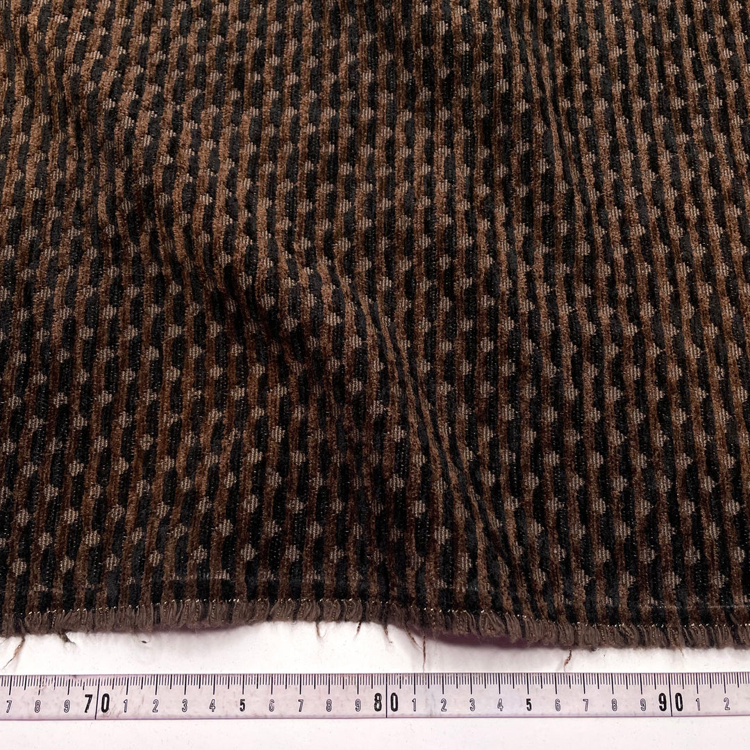 The Favourite Armchair - Jacquard Poly Woven - Black/Brown Geometric - 2.5M Bundle (6820705075313)