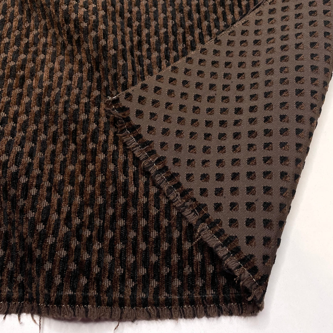 The Favourite Armchair - Jacquard Poly Woven - Black/Brown Geometric - 2.5M Bundle (6820705075313)