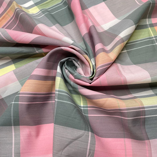 Party Plaid - Poly Woven - Pink Multi Plaid - 2.2M Bundle (6821869125745)