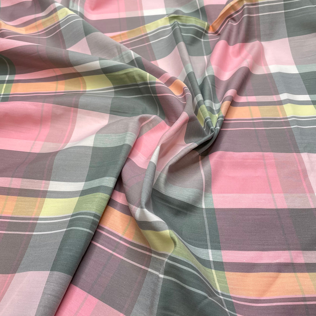 Party Plaid - Poly Woven - Pink Multi Plaid - 2.2M Bundle (6821869125745)