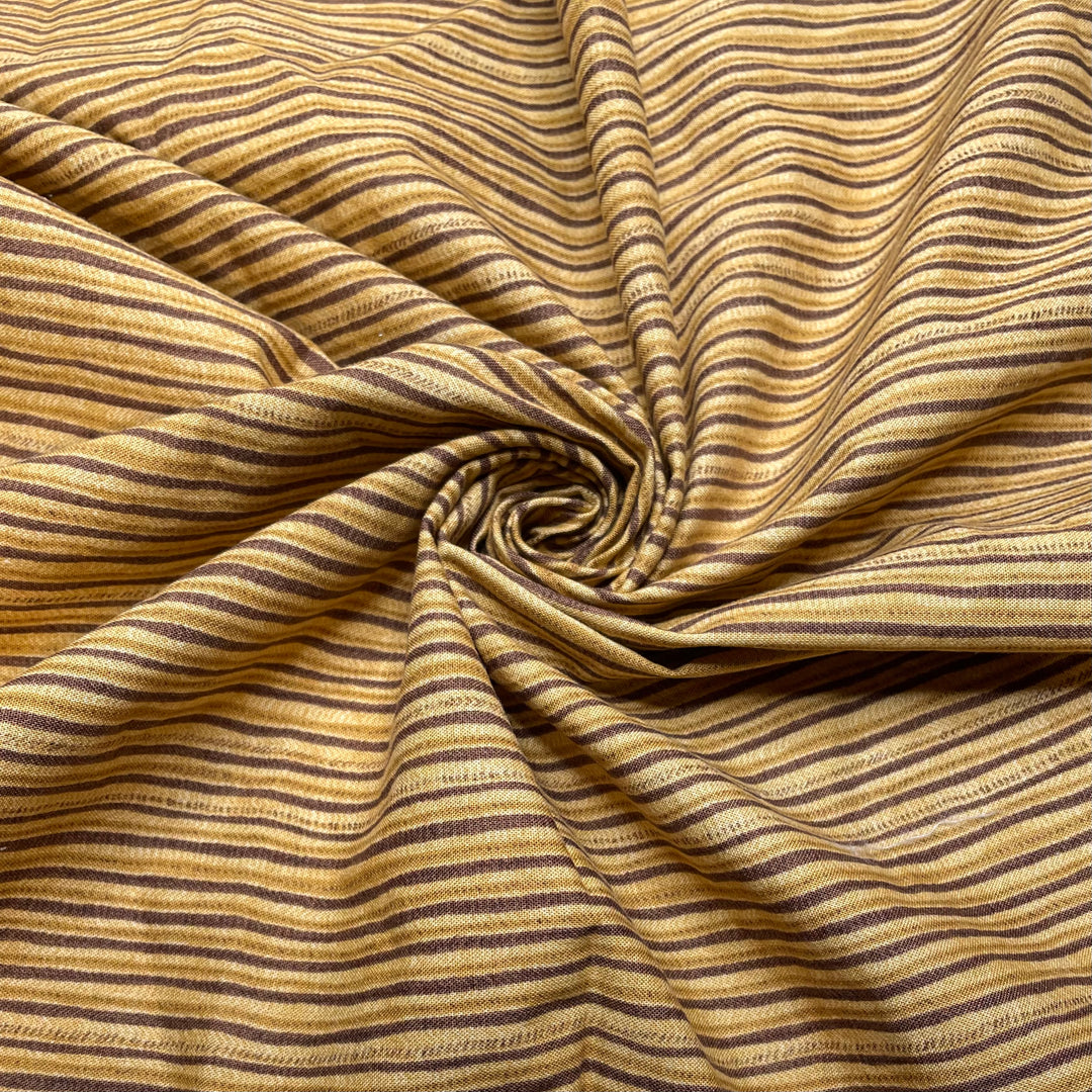 English Toffee - Cotton Woven - Beige/Brown Stripes - 2.3M Bundle (6821901631601)