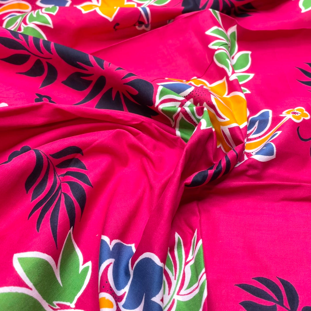 Hibiscus Iced Tea - Cotton Woven - Pink Multi Floral - 2.9M Bundle (6821942919281)