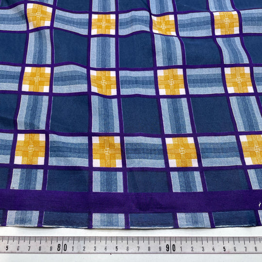 Lay In On The Line - Poly Woven - Navy Multi Plaid - 1.8M Bundle (6822740787313)