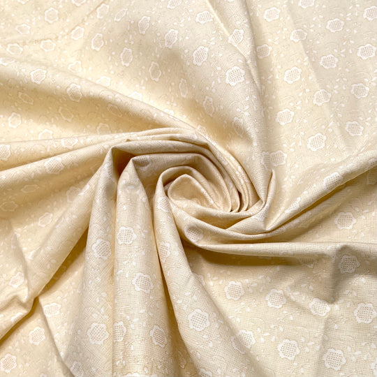Grammas Shortbread - Cotton Woven - Cream/White Floral - 1.1M Bundle (6822745243761)
