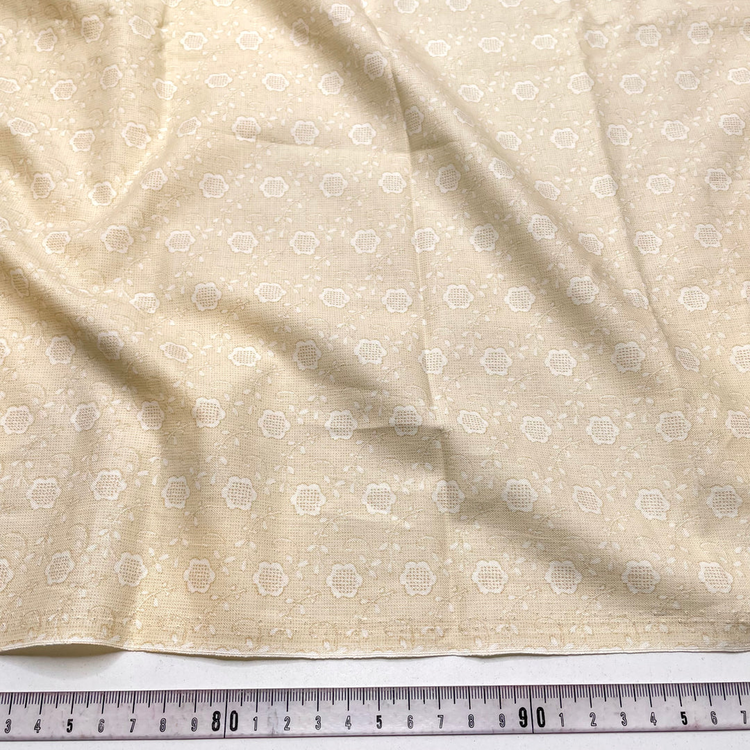 Grammas Shortbread - Cotton Woven - Cream/White Floral - 1.1M Bundle (6822745243761)