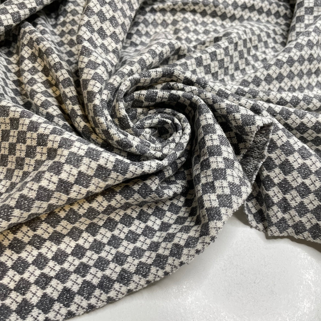 Wrapping Paper - Cotton Knit - White/Grey Geometric - 1.9M Bundle (6824383709297)