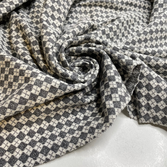 Wrapping Paper - Cotton Knit - White/Grey Geometric - 1.9M Bundle (6824383709297)
