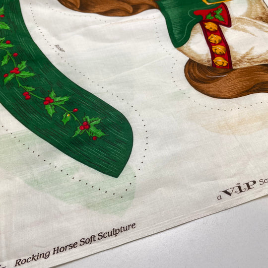 Rocking Horse Panel - Vintage Cotton Woven - White Multi - 0.6M Bundle (6824980349041)