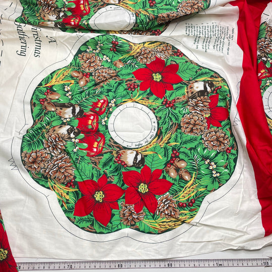 Tree Skirt Panel - Vintage Cotton Woven - Multi - 0.9M Bundle (6824997617777)