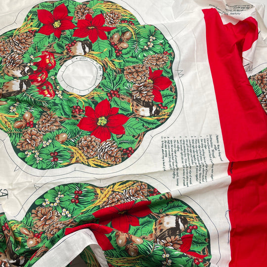 Tree Skirt Panel - Vintage Cotton Woven - Multi - 0.9M Bundle (6824997617777)
