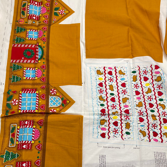 Gingerbread House Panel - Vintage Cotton Woven - Multi - 0.9M Bundle (6824998961265)