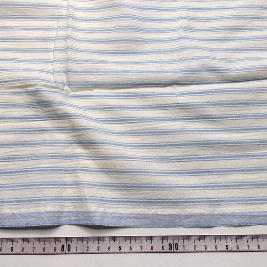 Candy Striper - Cotton Woven - White/Blue Stripes - 0.55M Bundle (6825628729457)