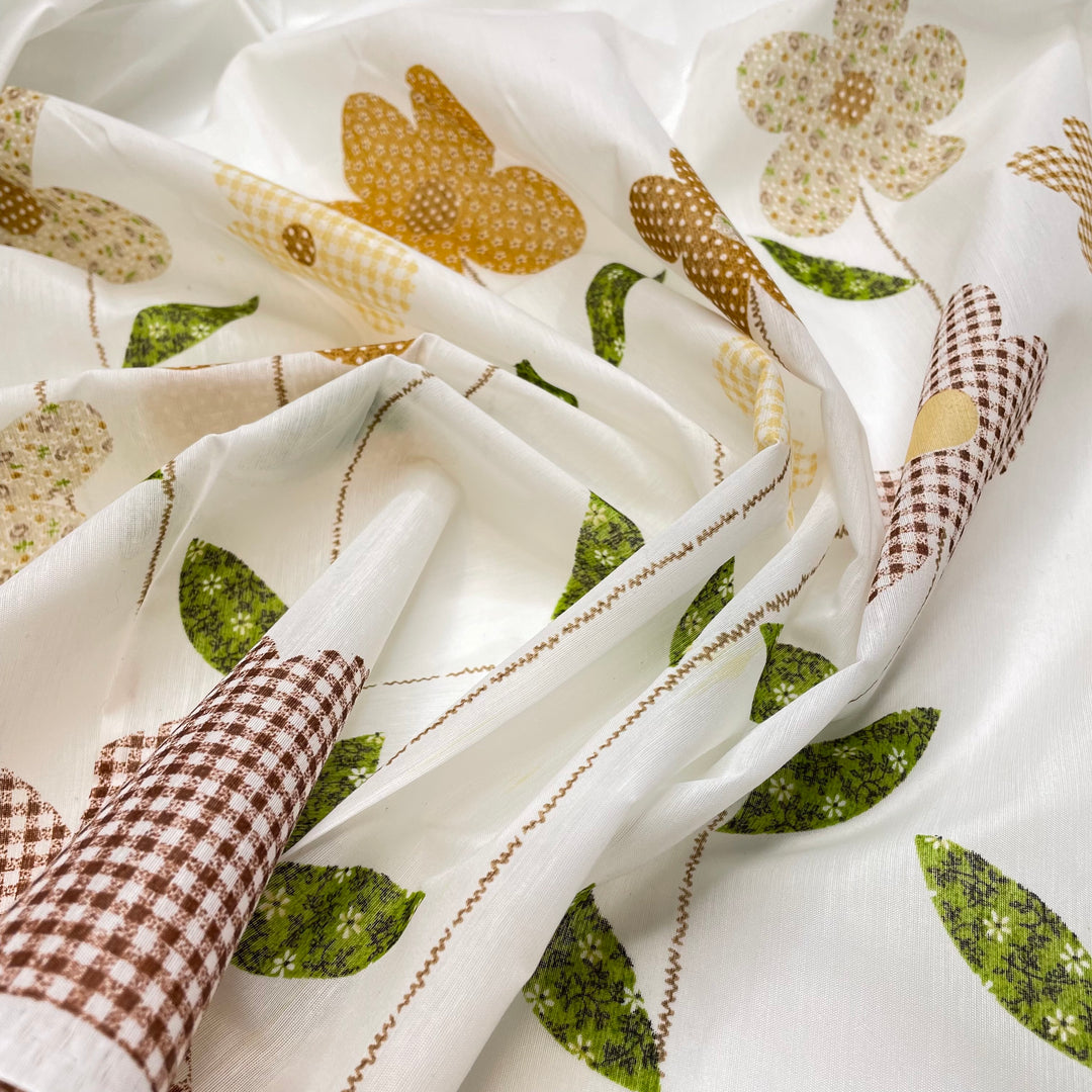 All In A Row - Synthetic Woven - Cream Multi Floral Border - Bundles (6825637412977)