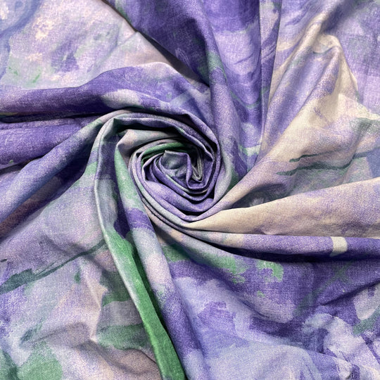 Water Lilies - Lawn Cotton Woven - Blue Multi Floral - 1.4M Bundle (6825639149681)