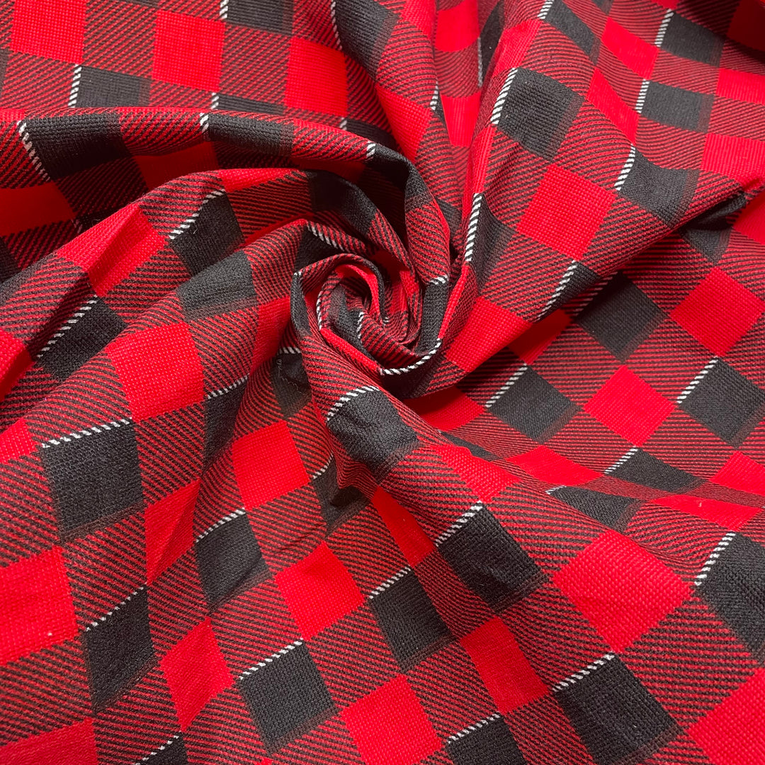 Christmas Check - Poly Woven - Red/Black Check - 1.95M Bundle (6825654222961)