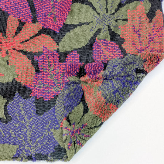 NTF Dec 8 - Fleece Synthetic Knit - Black Multi Floral - 2M Bundle (6826273931377)