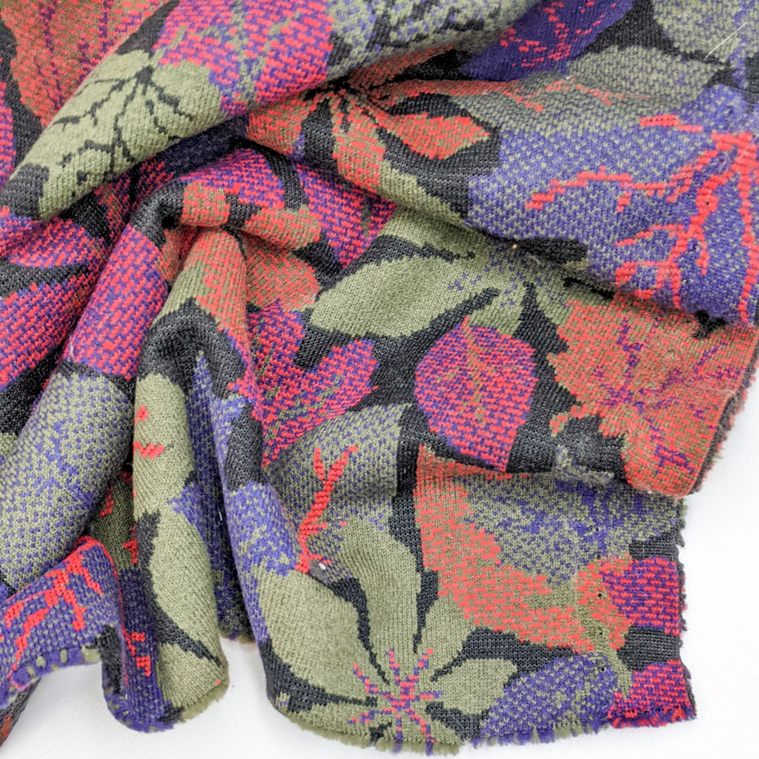 NTF Dec 8 - Fleece Synthetic Knit - Black Multi Floral - 2M Bundle (6826273931377)