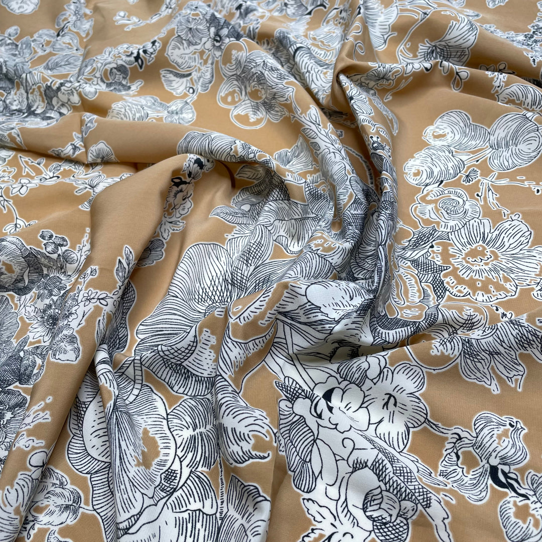Botanical Illustration - Poly Woven - Beige Multi Floral - 1.05M Bundle (6826540957809)