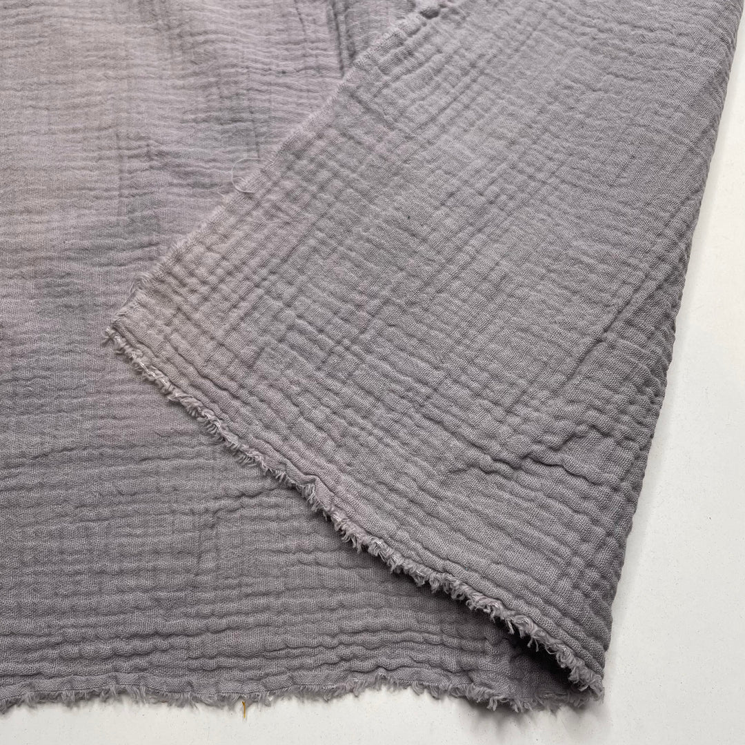 Cliffhanger - Double Gauze Cotton Woven - Grey - 0.95M Bundle (6826561699953)
