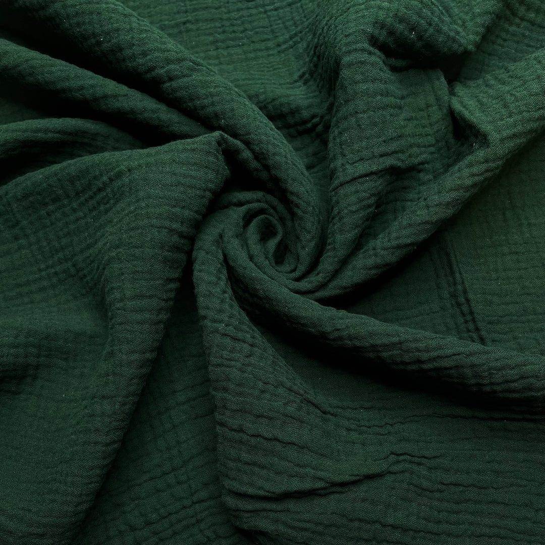 Plot Twist - Double Gauze Cotton Woven - Dark Green - 1.8M Bundle (6826561831025)