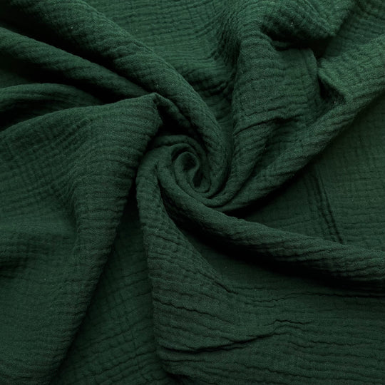 Plot Twist - Double Gauze Cotton Woven - Dark Green - 1.8M Bundle (6826561831025)