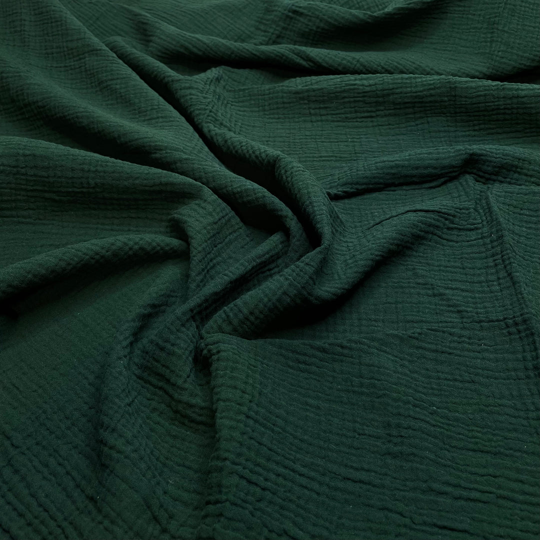 Plot Twist - Double Gauze Cotton Woven - Dark Green - 1.8M Bundle (6826561831025)