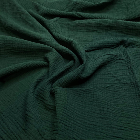 Plot Twist - Double Gauze Cotton Woven - Dark Green - 1.8M Bundle (6826561831025)