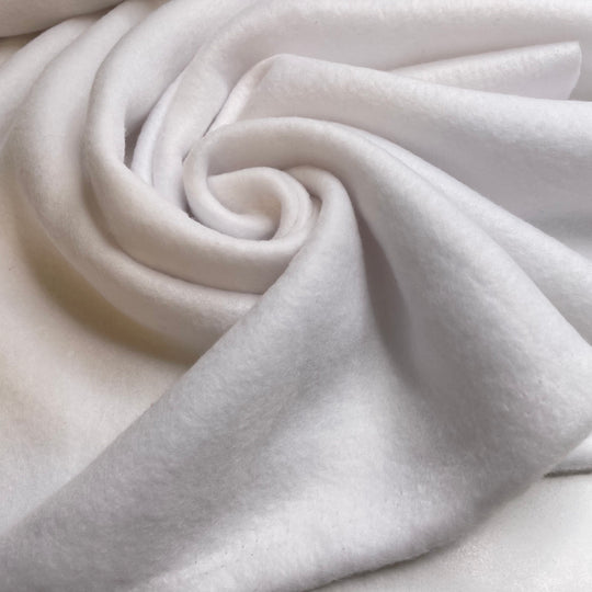 Fleece Was White As Snow - Fleece Poly Knit - White - 1.1M Bundle