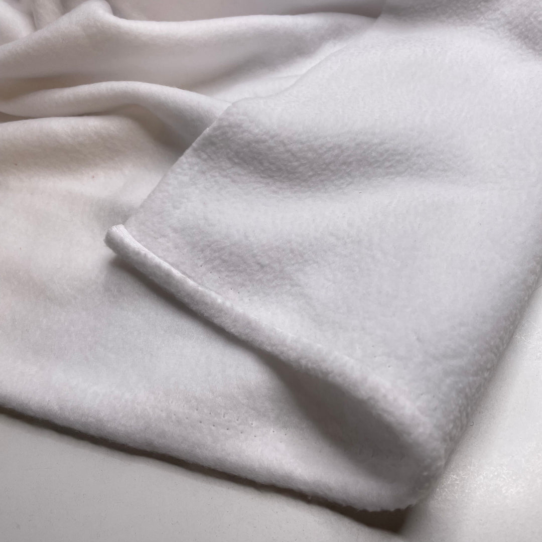 Fleece Was White As Snow - Fleece Poly Knit - White - 1.1M Bundle