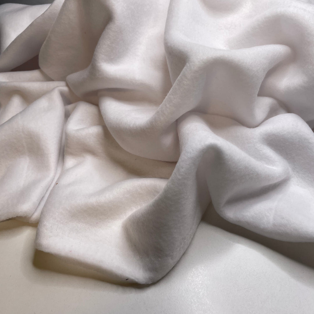 Fleece Was White As Snow - Fleece Poly Knit - White - 1.1M Bundle