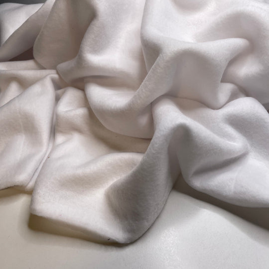 Fleece Was White As Snow - Fleece Poly Knit - White - 1.1M Bundle