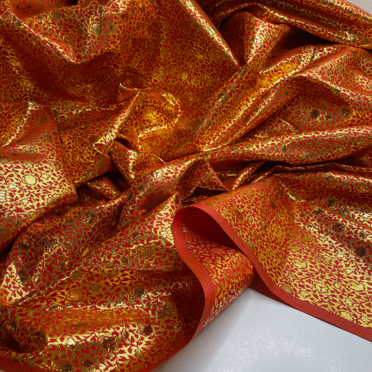 All Dolled Up - Synthetic Woven - Orange/Gold Floral - 3.1M Bundle