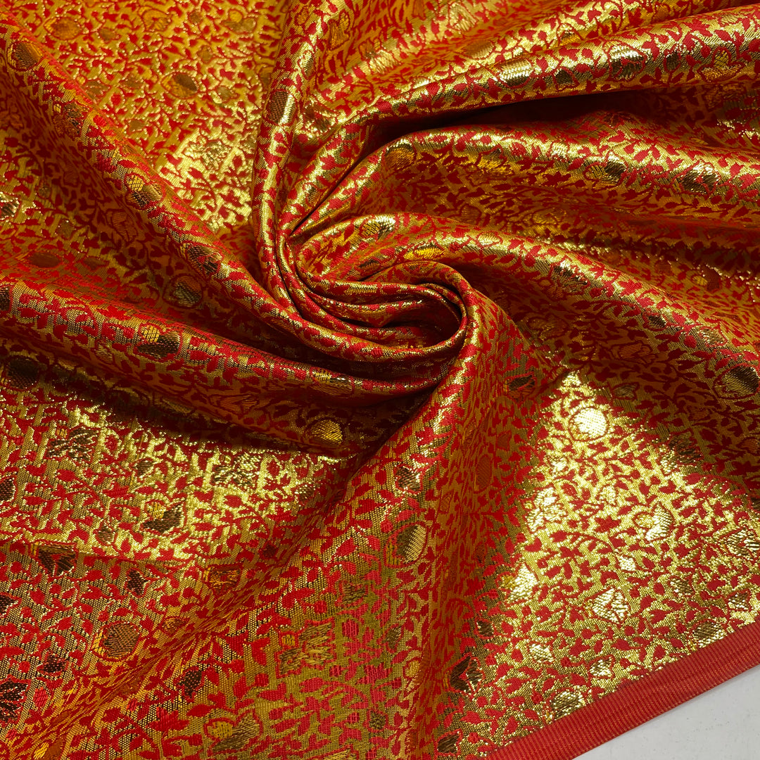 All Dolled Up - Synthetic Woven - Orange/Gold Floral - 3.1M Bundle