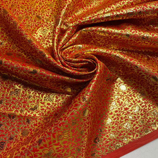 All Dolled Up - Synthetic Woven - Orange/Gold Floral - 3.1M Bundle