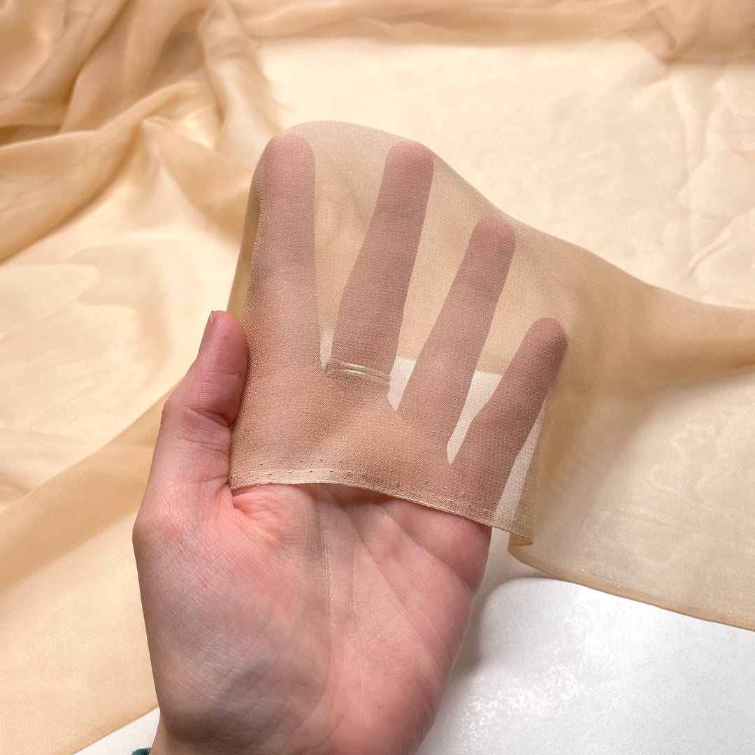 Browned Butter - Chiffon Silk Woven - Beige - Bundles
