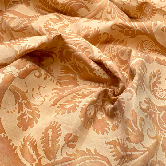 Apricot Marmalade - Cotton Woven - Orange Damask - 4.2M Bundle