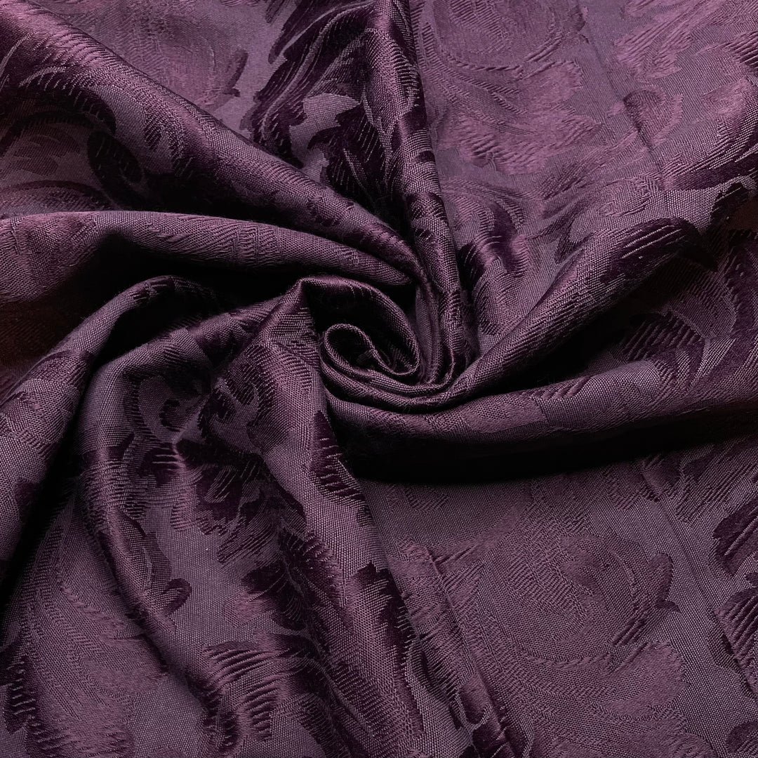 Fancy Festivities - Jacquard Poly Woven - Dark Purple Damask - 2.4M Bundle