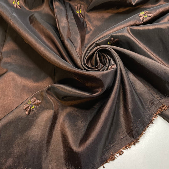 Bee Yourself - Embroidery Synthetic Woven - Brown - 3.2M Bundle