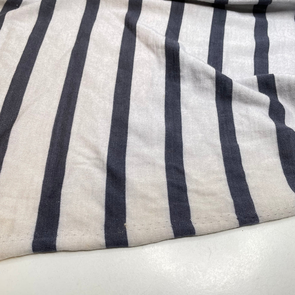 Layers And Layers - Jersey Wool Knit - Grey/Navy Stripes - 2.75M Bundle