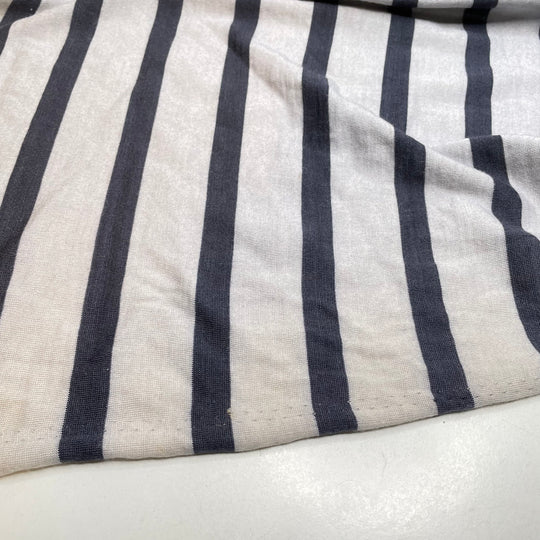 Layers And Layers - Jersey Wool Knit - Grey/Navy Stripes - 2.75M Bundle