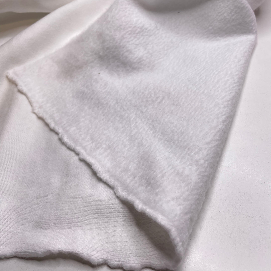 Slalom Moment - Jersey Fleece Cotton Blend Knit - White - 2M Bundle