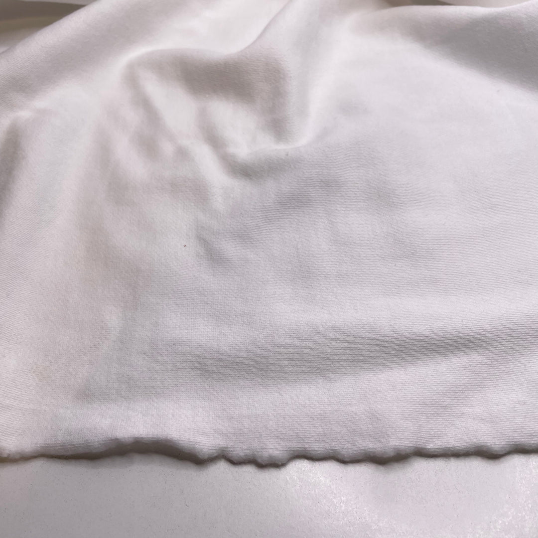 Slalom Moment - Jersey Fleece Cotton Blend Knit - White - 2M Bundle