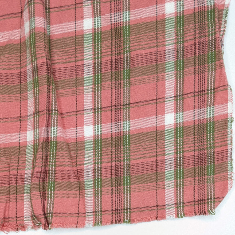 Sleepy Strawberry - Flanel Cotton Woven - Pink/Green Plaid - 2.8M Bundle