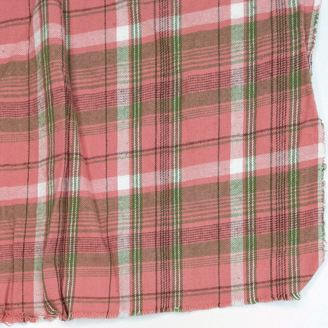 Sleepy Strawberry - Flanel Cotton Woven - Pink/Green Plaid - 2.8M Bundle
